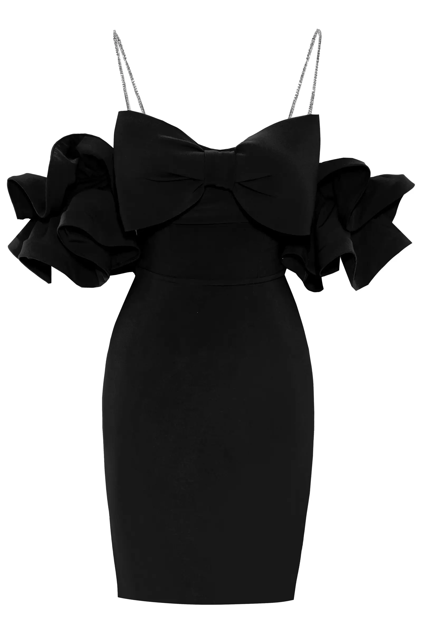 Black Plus Size Crepe Sleeveless Mini Dress