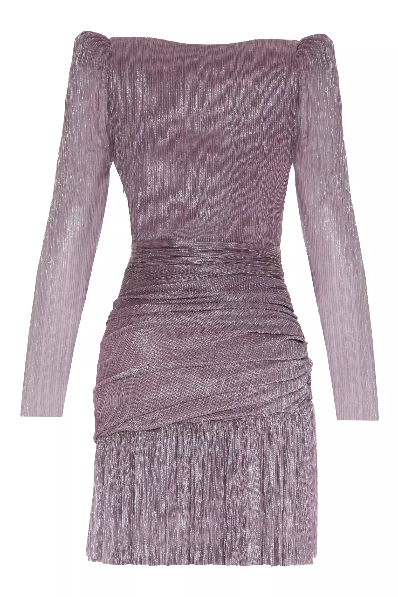 Lilac Simli Long Sleeve Mini Dress