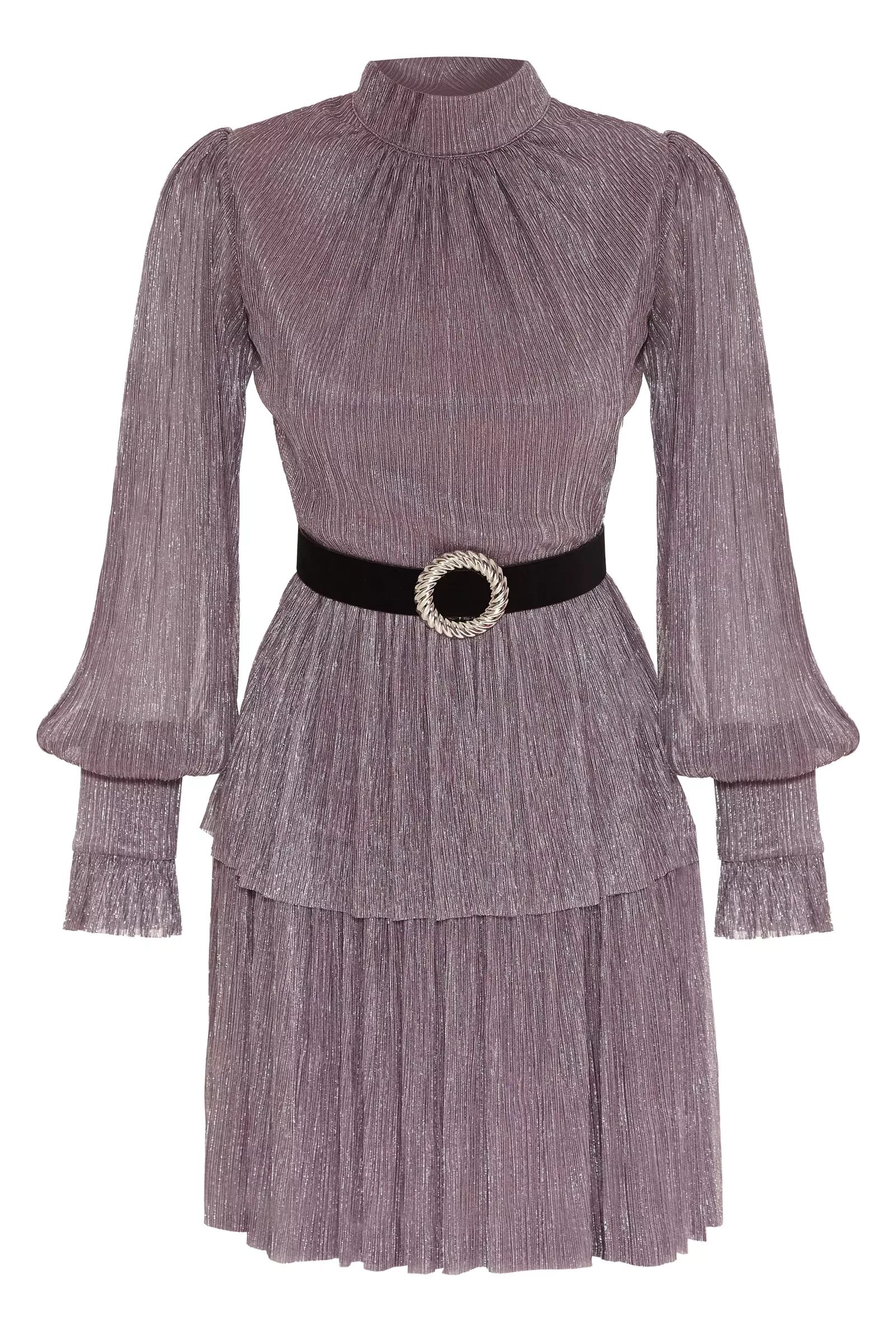 Lilac Simli Long Sleeve Mini Dress