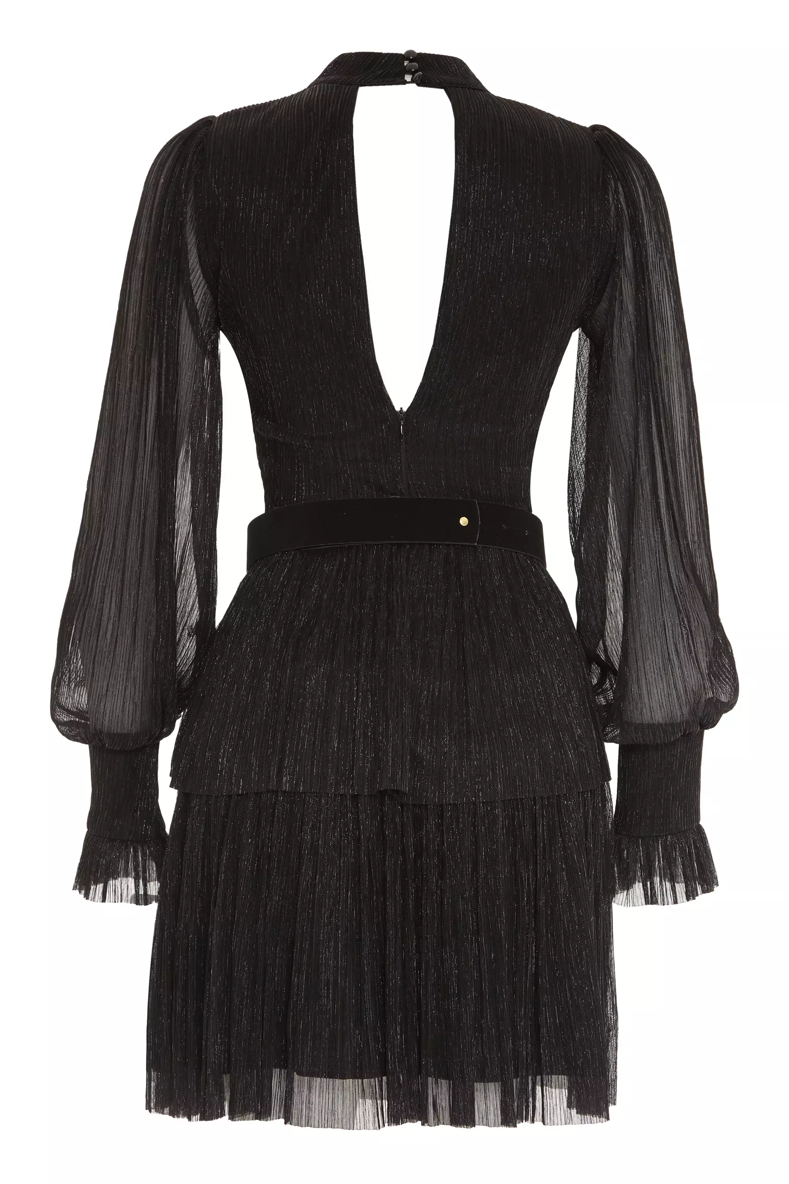 Black moonlight long sleeve mini dress