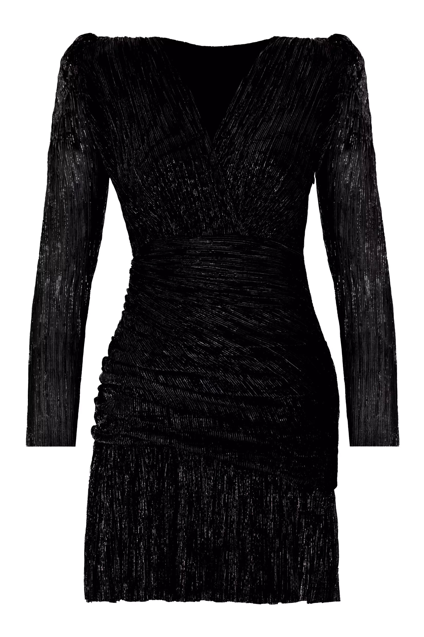 Black Plus Size Sparky Long Sleeve Midi Dress-961793-001 | Long Sleeve ...