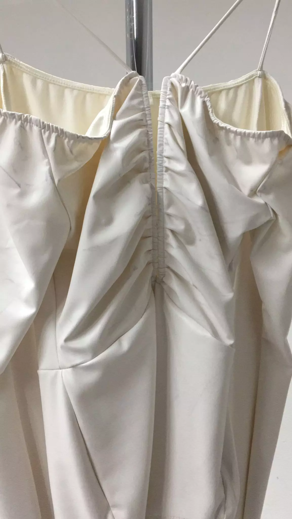 White leather long sleeve mini dress