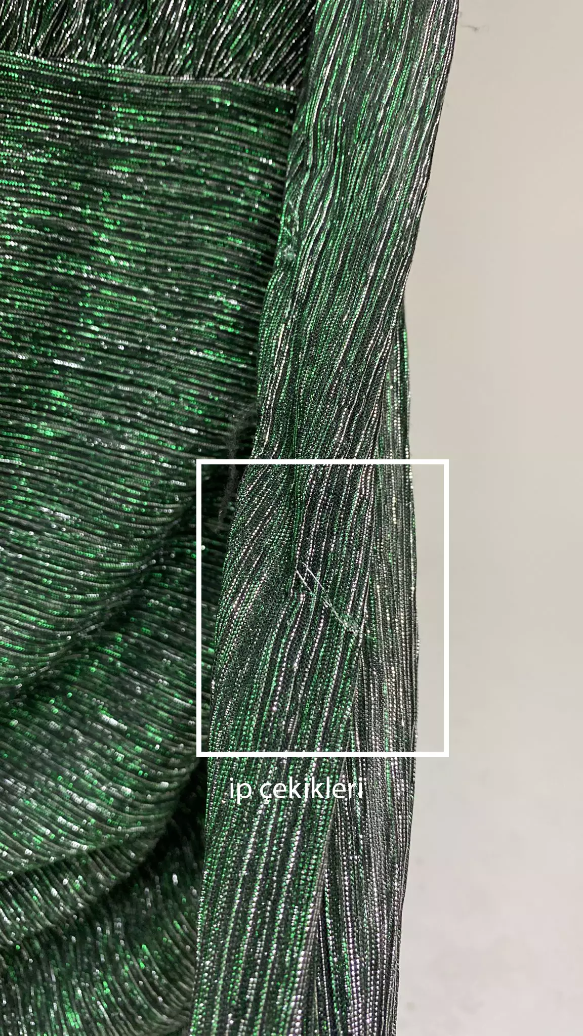 Green sparky long sleeve mini dress