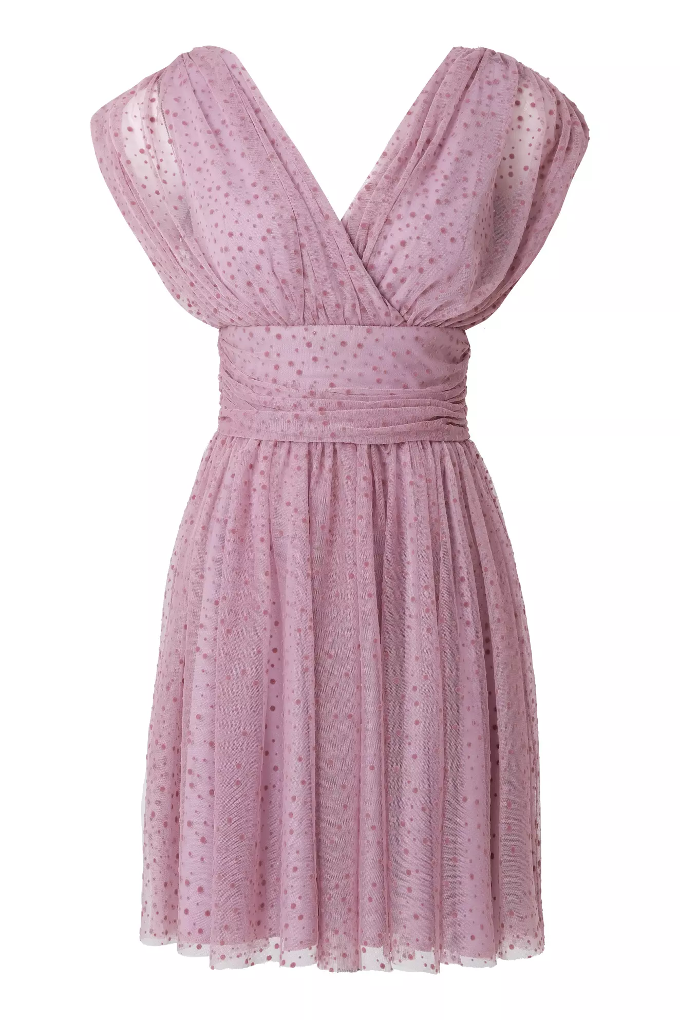 Lilac tulle sleeveless mini dress