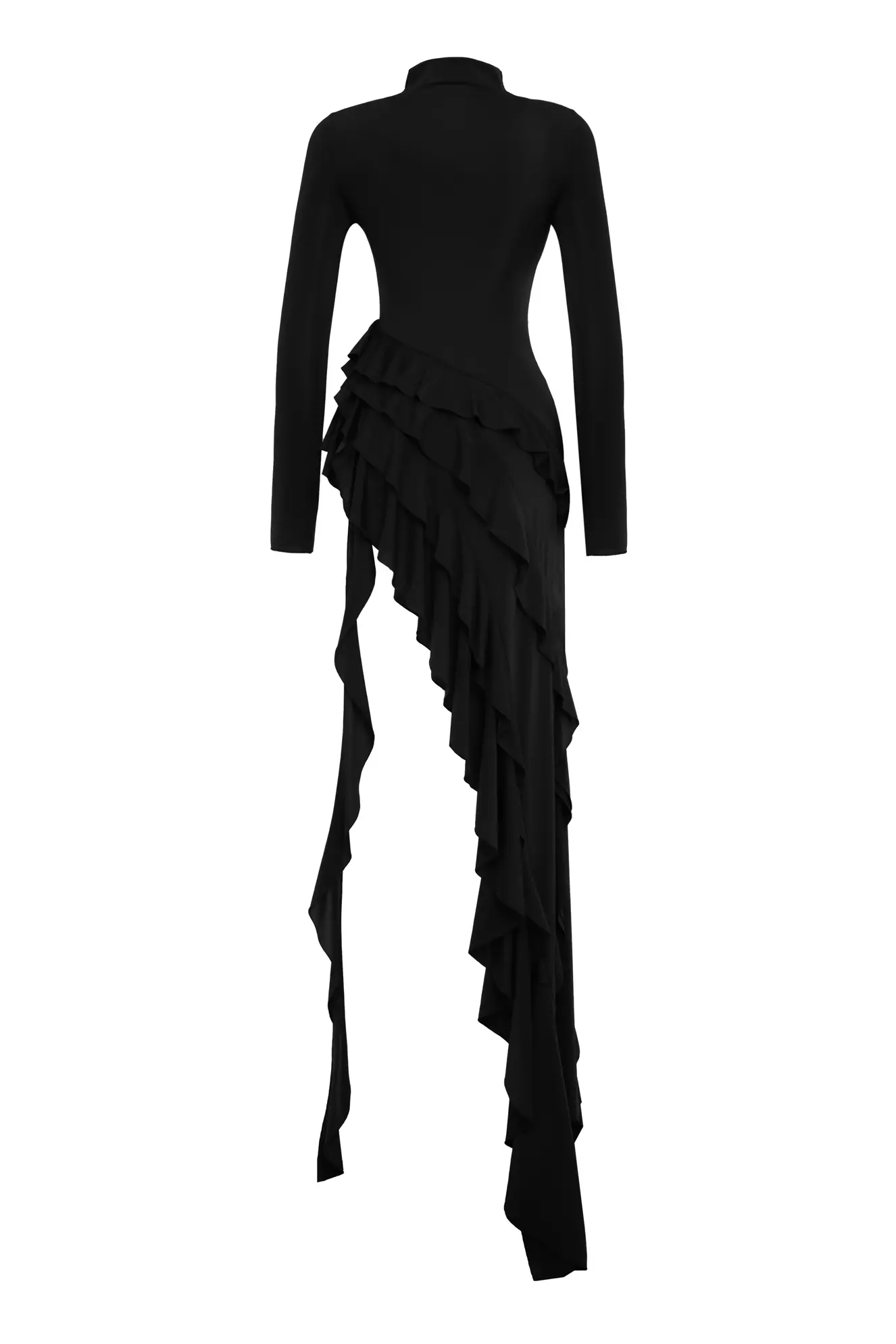Black sendy long sleeve long dress