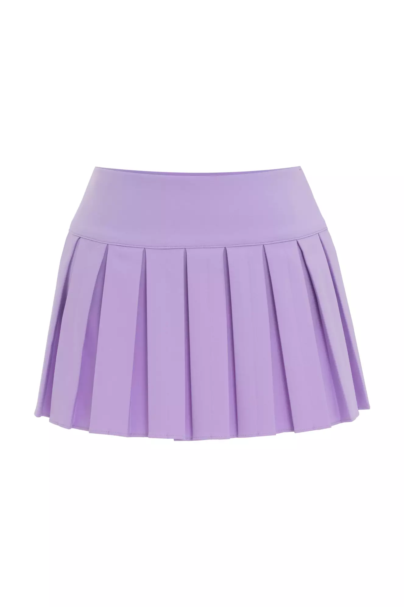 Lilac crepe mini skirt