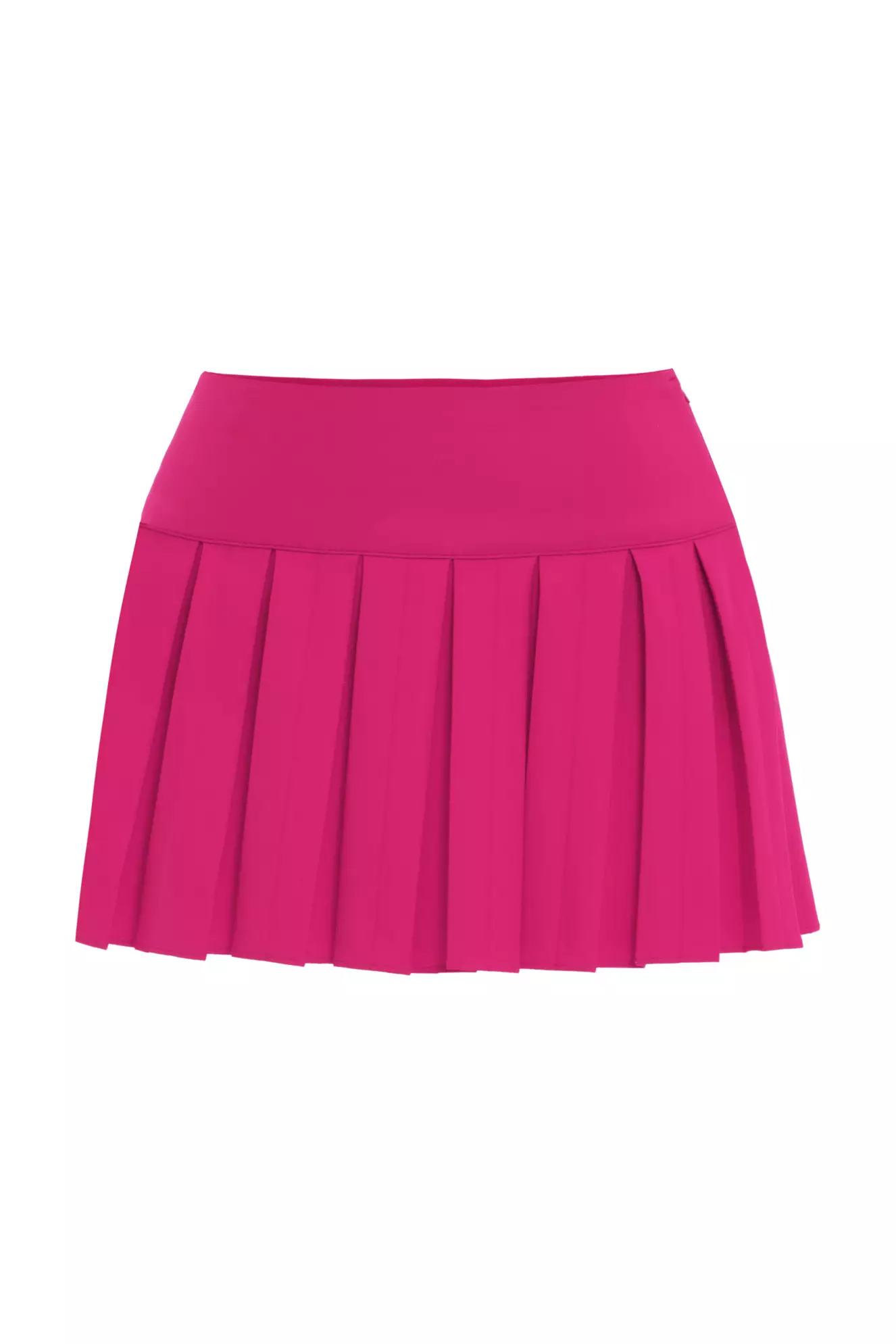 Fuchsia crepe mini skirt