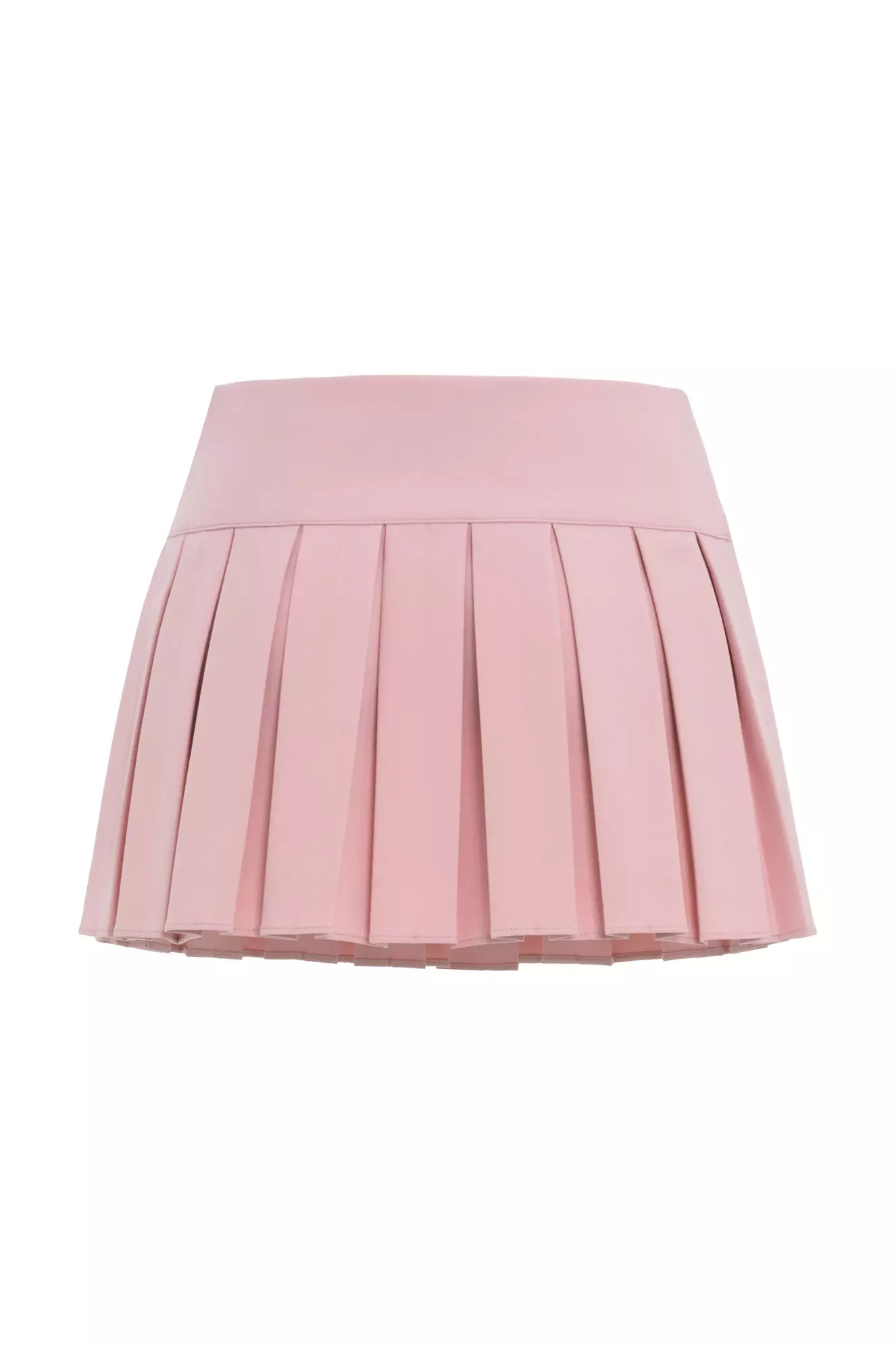 Light pink crepe mini skirt