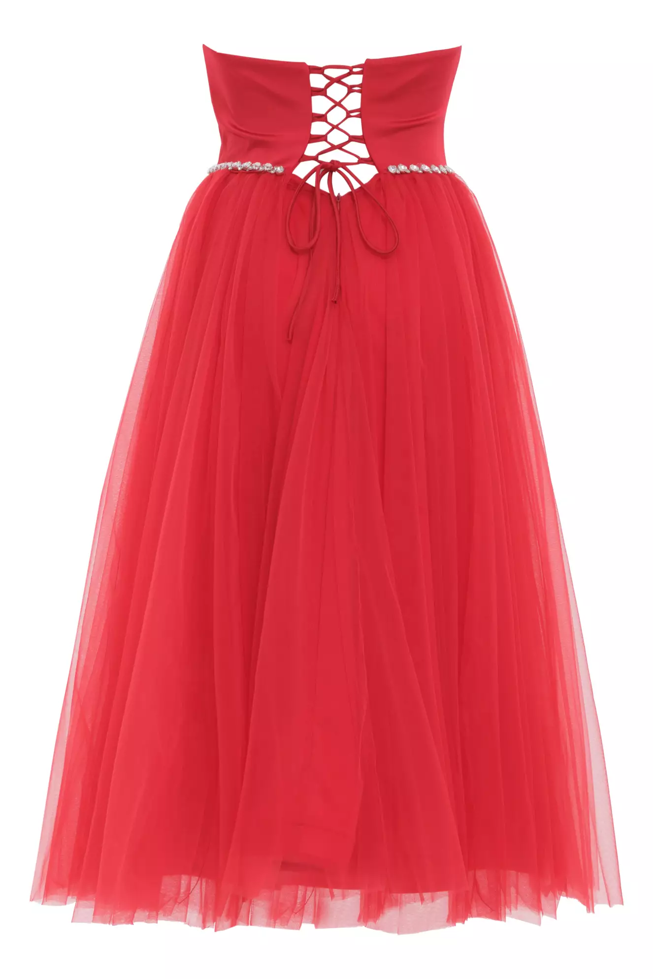Red plus size satin sleeveless long dress