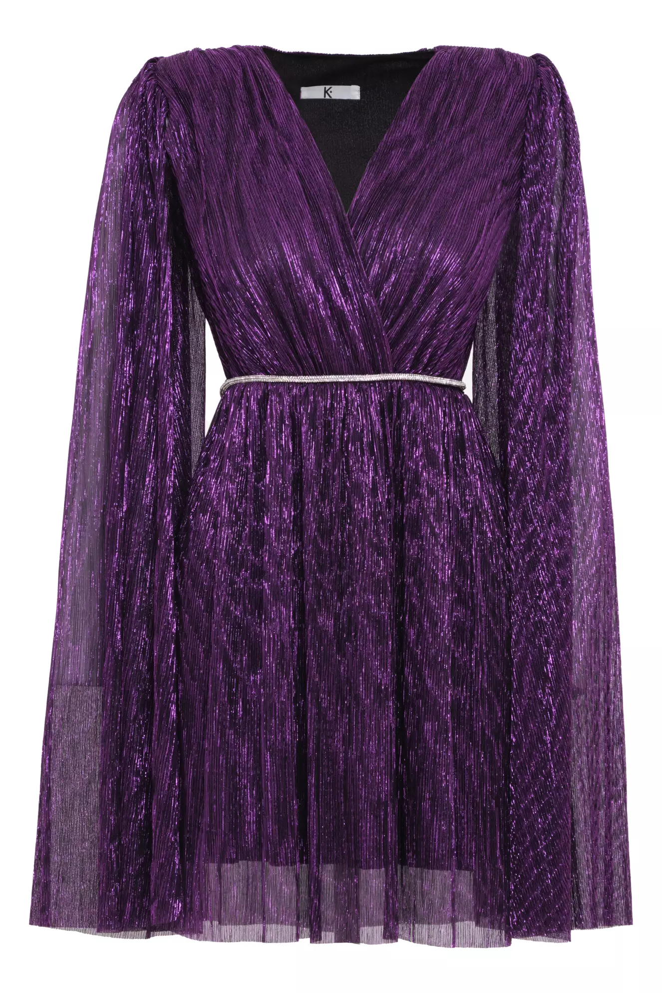 Purple moonlight long sleeve mini dress