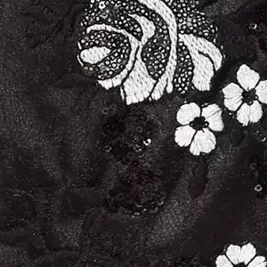 Black lace sleeveless mini dress